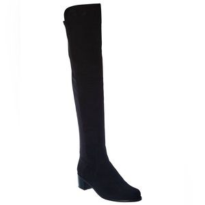 Stuart Weitzman 5050 Reserve Black Suede Leather Over-the-Knee Boots | New
